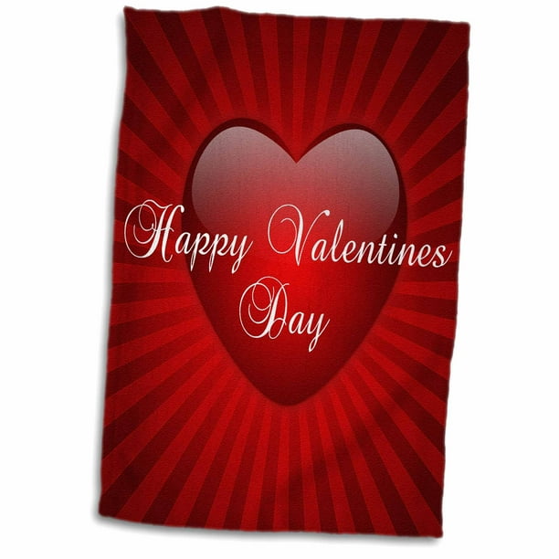 3dRose Red and White Heart Full of Love Towel 15 x 22 3dRose Red and White Heart Full of Love Towel 15 x 22